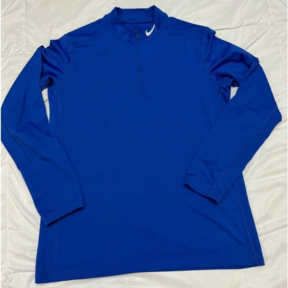 Nike Dri Fit 1/4 Zip Up Fitted PulloverJacket Workout Exercise Large